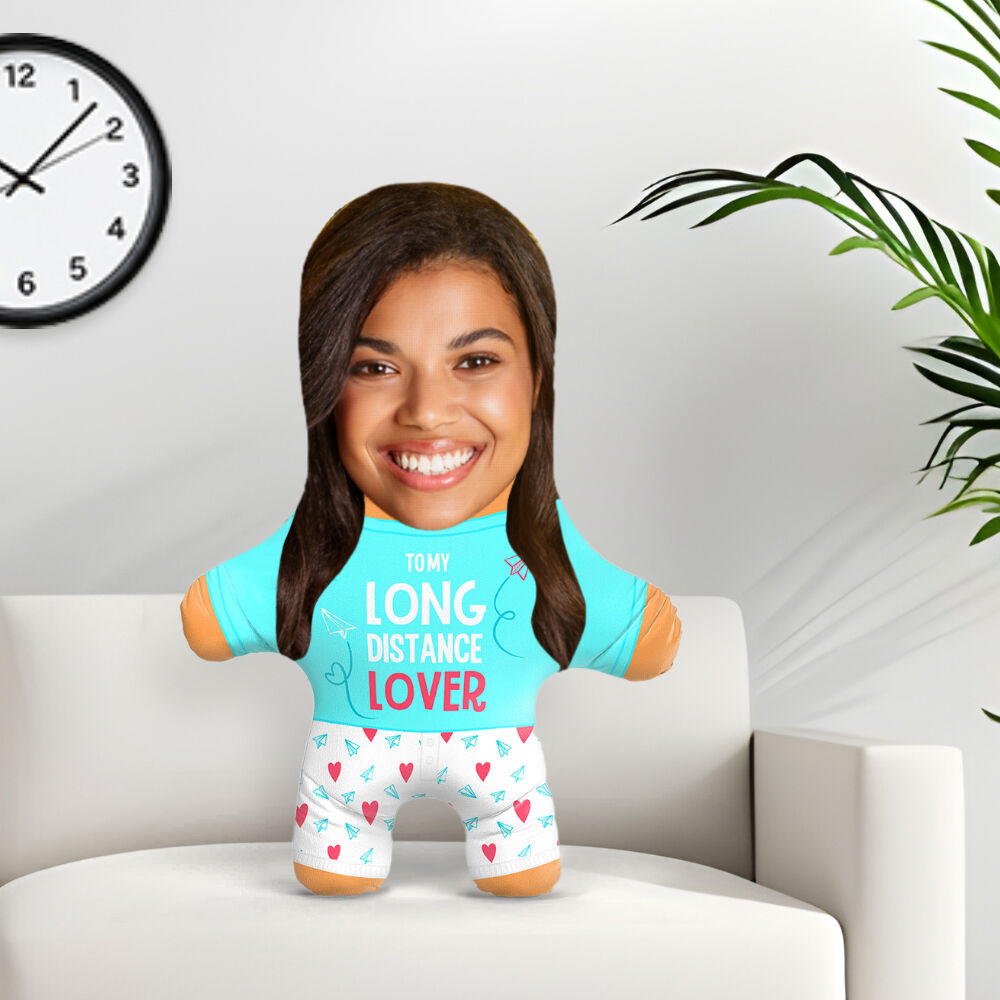 Custom Photo Pillow "To My Long Distance Lover" for Valentine's Day Gift for Him