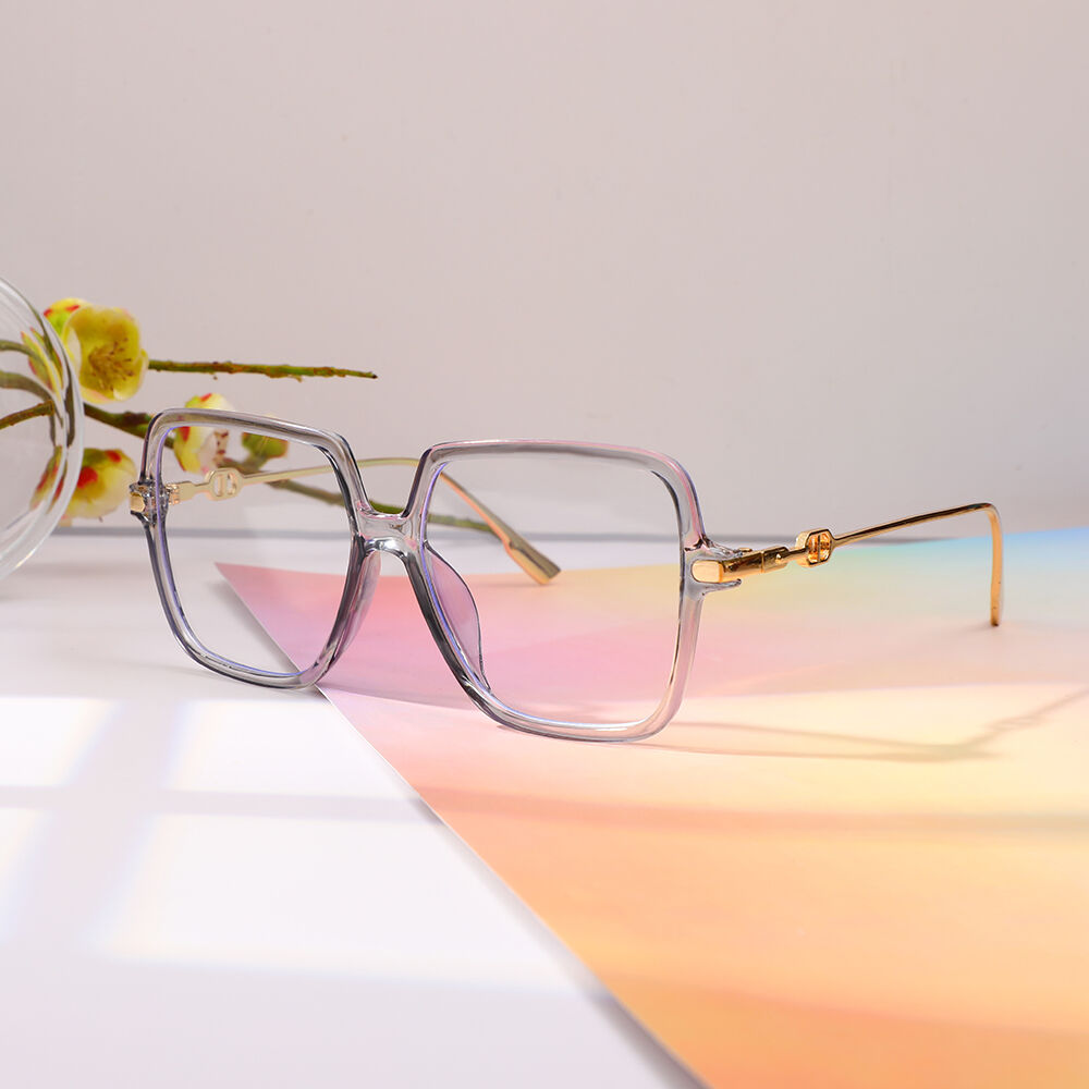 Irving Geometric Gray Glasses