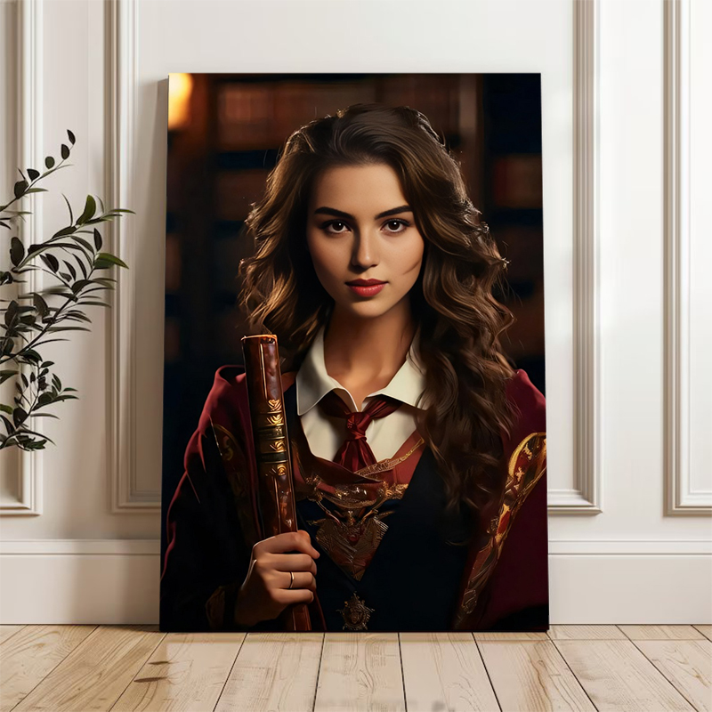 Personalized Magician Portraits with Custom Face Swap Amazing Present for Girl