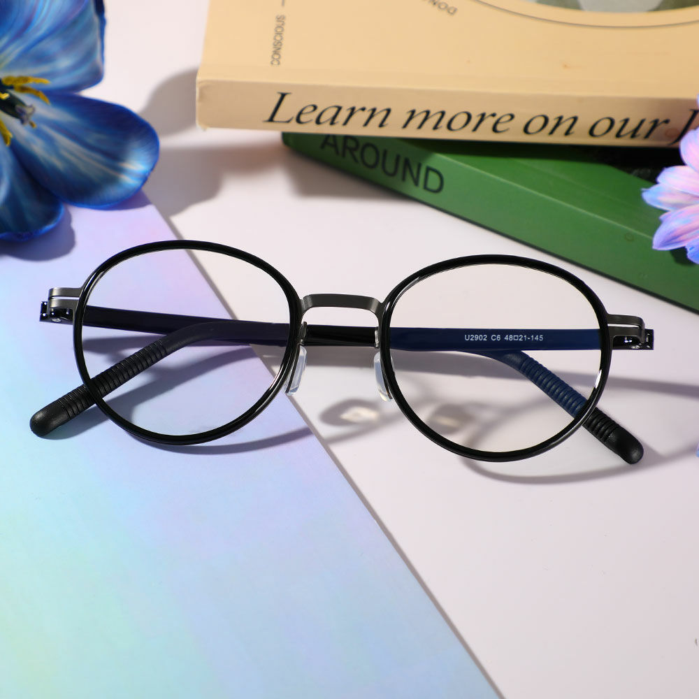 Emmie Rund Schwarz Brille