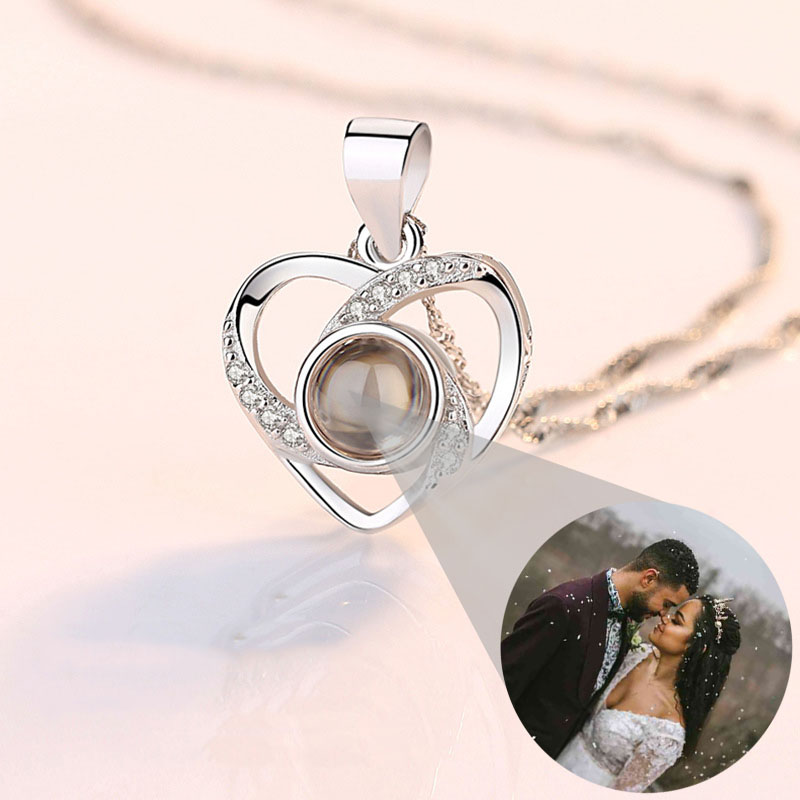 Personalized Photo Projection Necklace - Heart