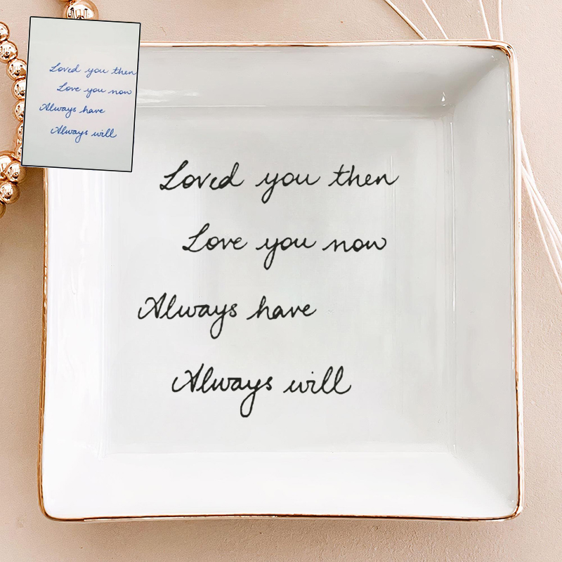 Personalized Picture Jewelry Ring Dish Creative Present for Family