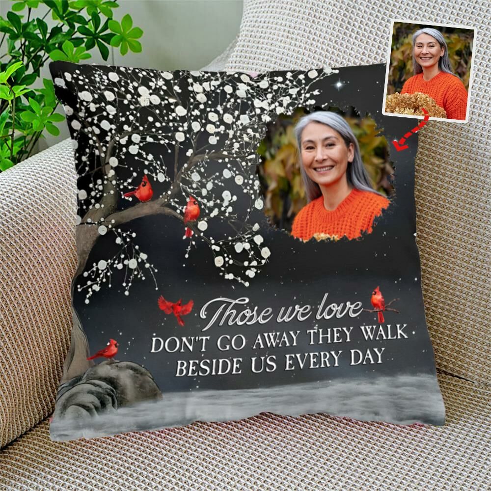 Coussin commémoratif personnalisé avec motif d'arbre pour la famille