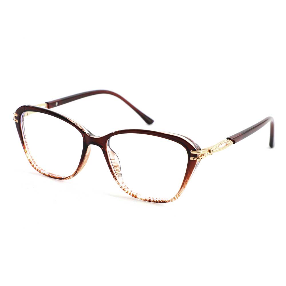 Edwii Cat Eye Braune Brille