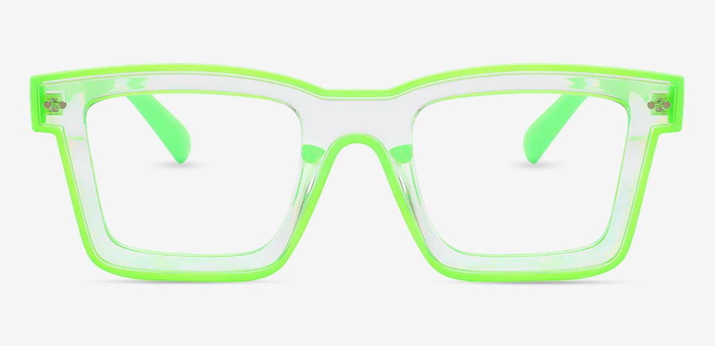 Bronte Grüne Quadratische Brille