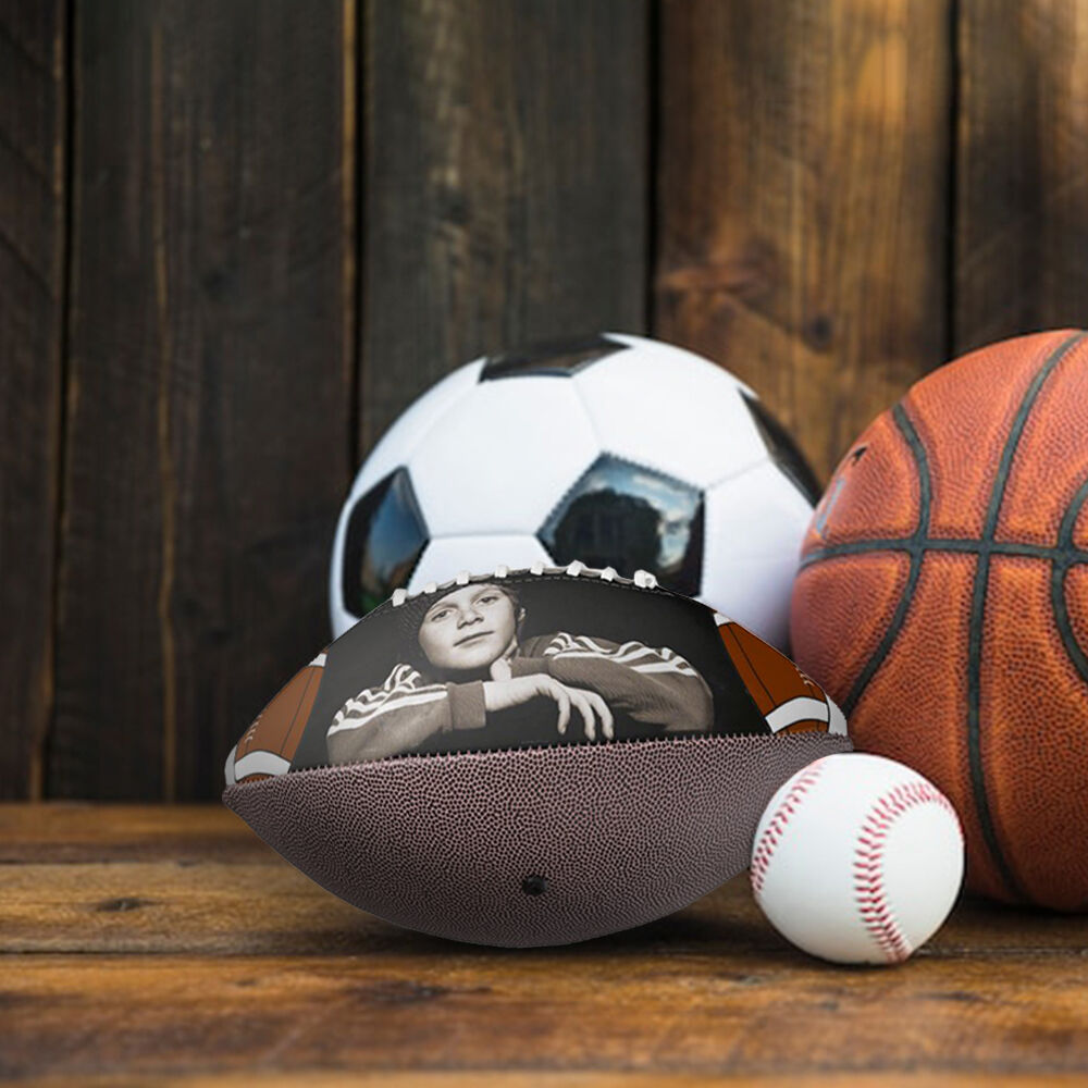 Personalized Football with Photo and Number for Back to School Gift for Kids