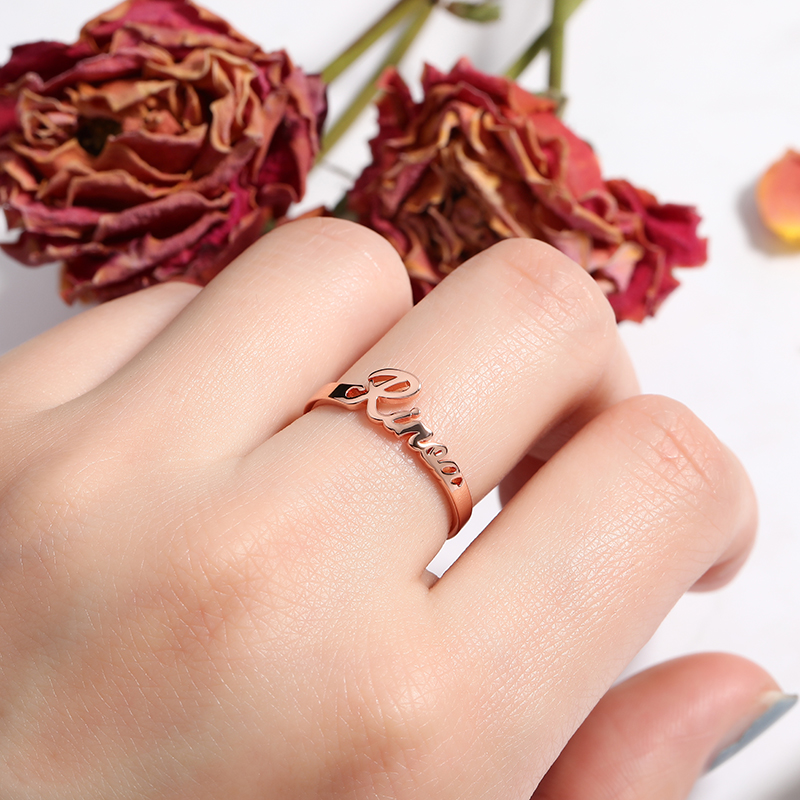 シンプル ネーム リング