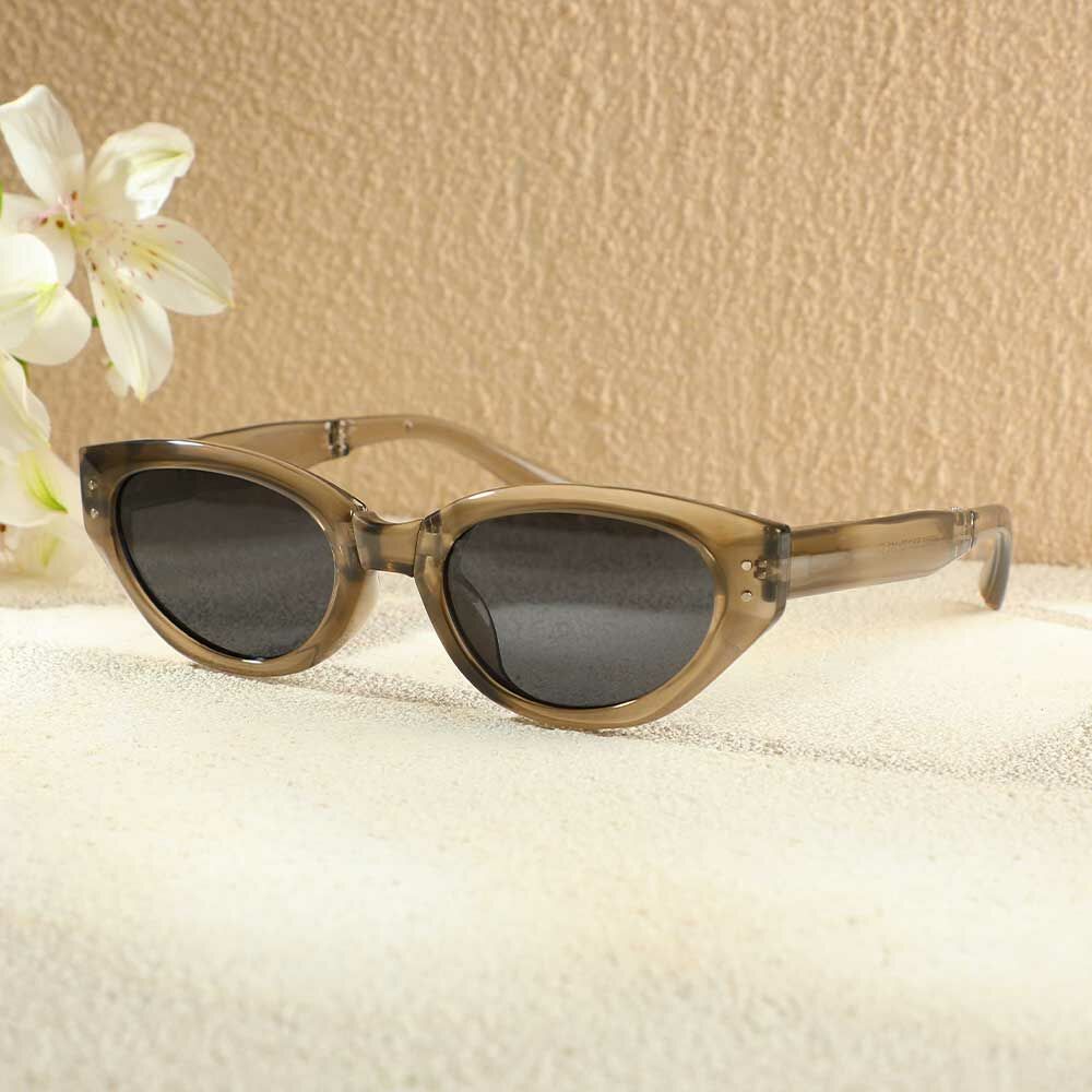 Sandy Cat Eye Graue Sonnenbrille