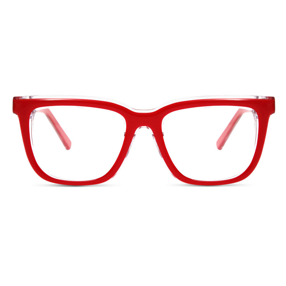 Prudence Quadratische Rote Brille