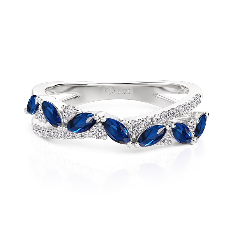 Jeulia Olivetta Classic Twist Eternity Wedding Band