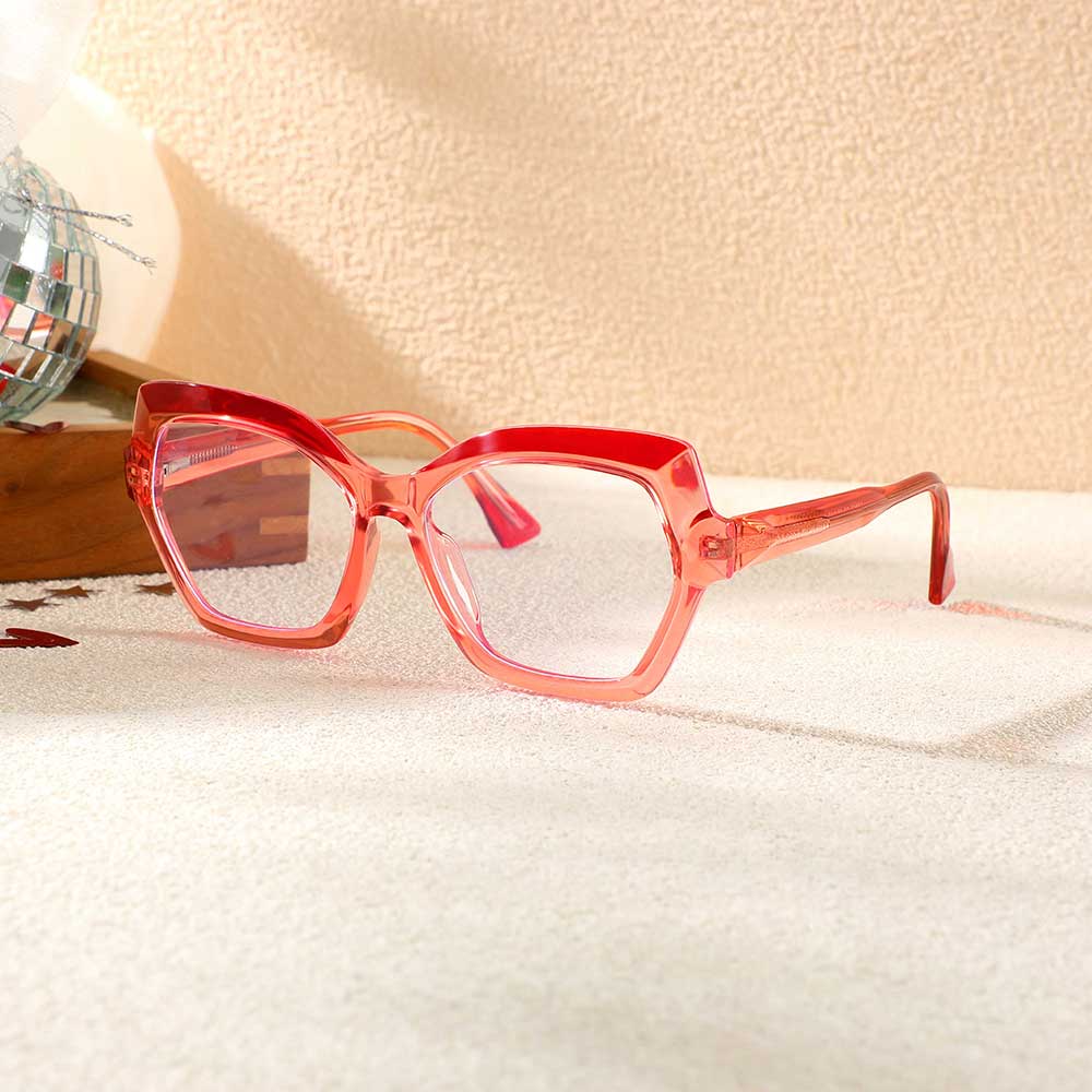 Lunettes de Vue Quentin Géométrique Rouge 