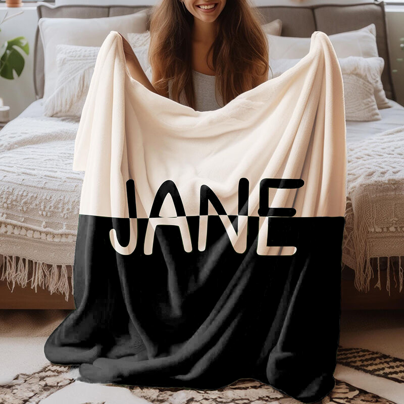 Personalized Name Blanket Stylish Present for Friend