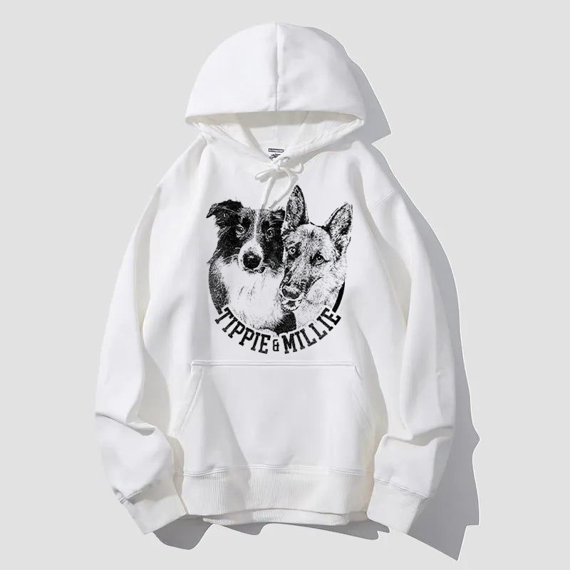 Personalized Hoodie Custom Photo Animal Portrait Cool Style Design Perfect Gift for Pet Lovers