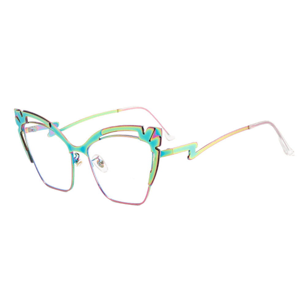 Peacock Cat Eye Green Glasses