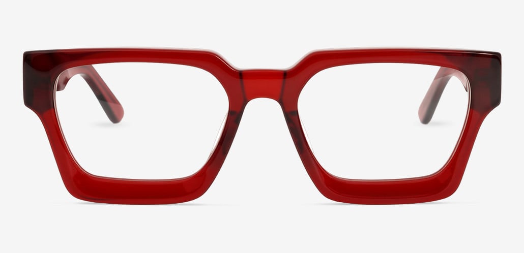 Myers Lunettes Carrées Rouges