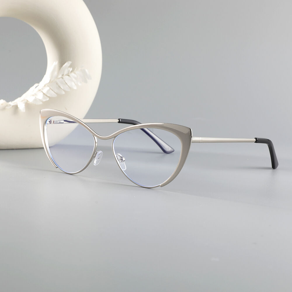 Dulles Cat Eye Silberne Brille