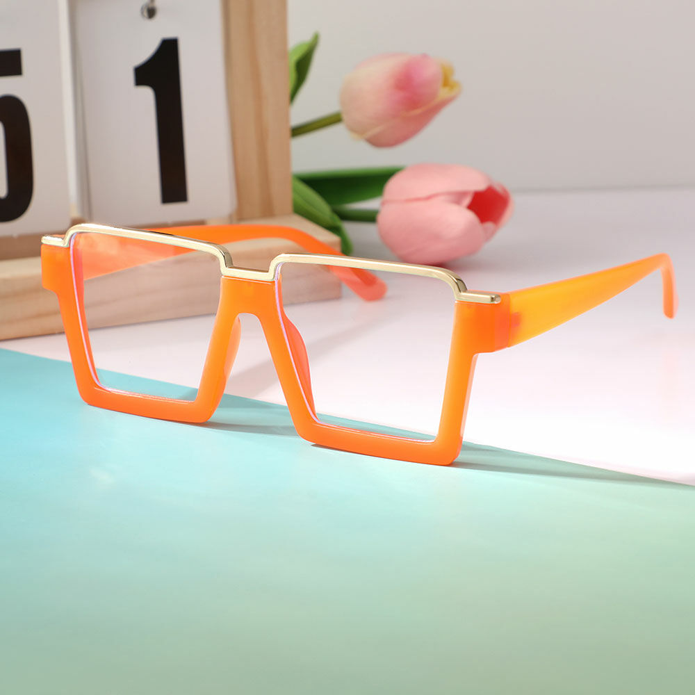 Lunettes de Vue Une Carré Orange