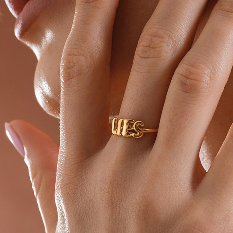 アルファベット 名入れ 刻印 リング 指輪 オーダーメイド