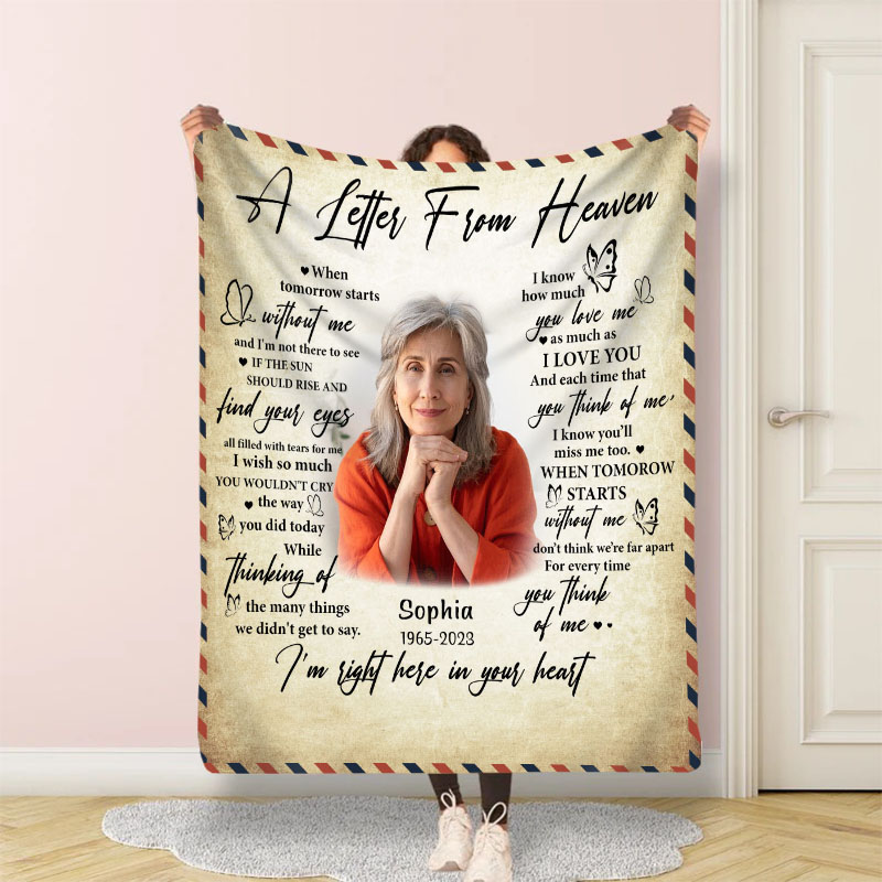 Personalized Picture Blanket Unique Gift for Family "I Know How Much You Love Me"