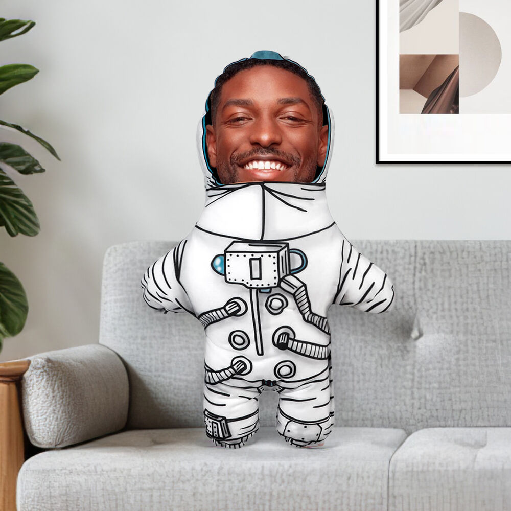 Personalisiertes Gesichtskissen Astronaut Bild Kissen Geschenk für Freund