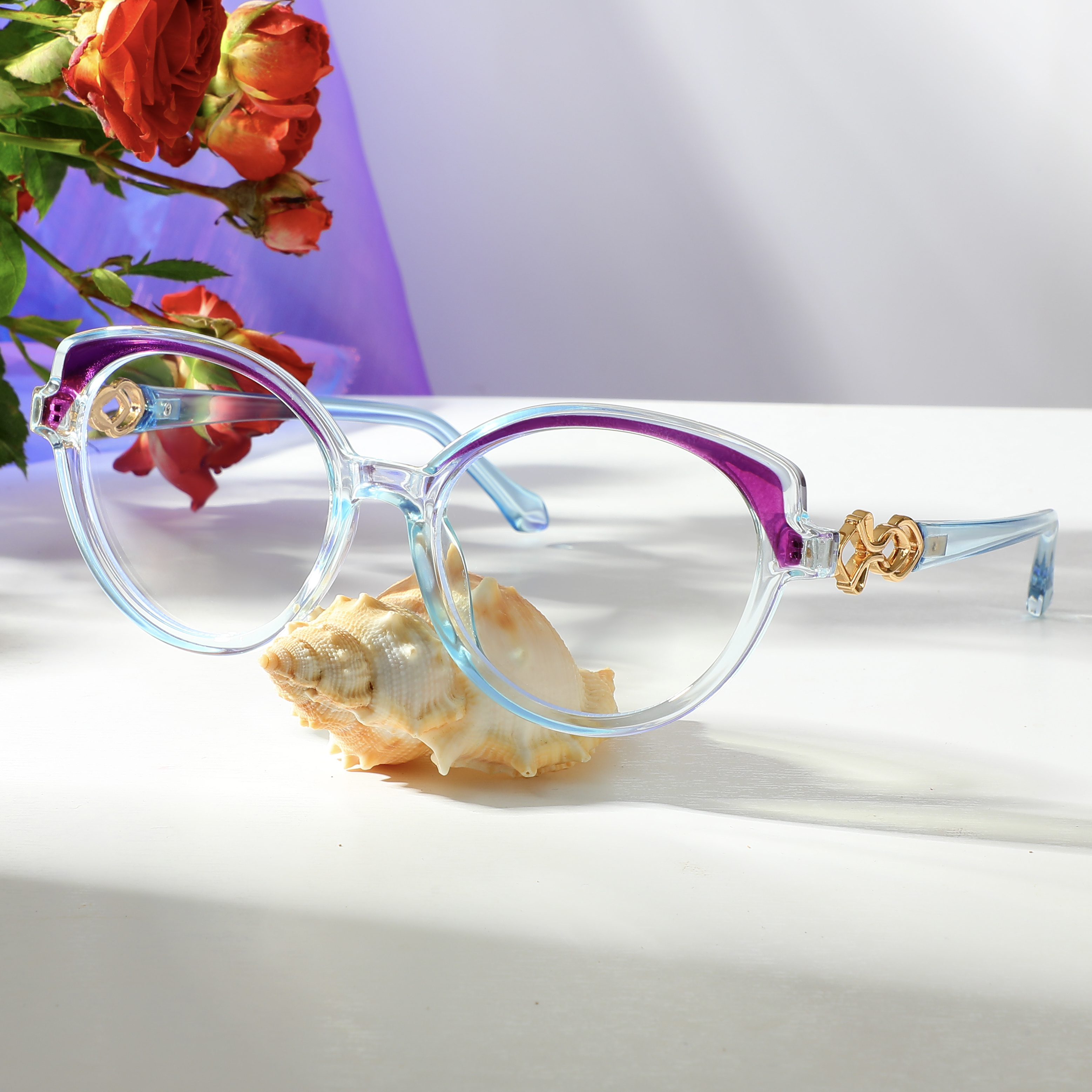 Occhiali da Vista Geoffrey Cat Eye Blu