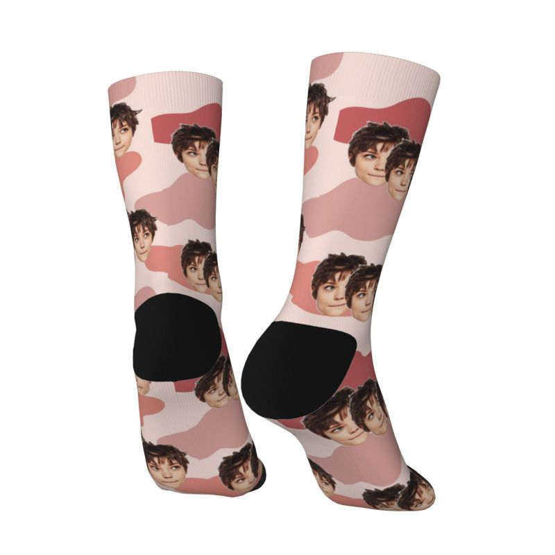 Calzini personalizzati Modello di mucca colorata stampa Foto divertenti a tre facce