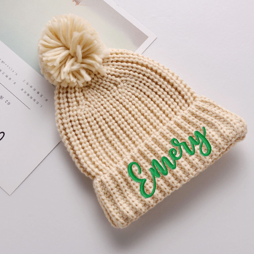 Personalized Baby Beanie Hat Embroidered Name Children's Gift for Birthday
