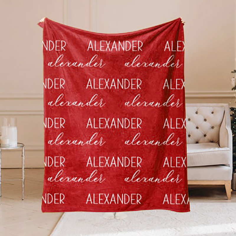 オリジナル 名前 シンプル ブランケット