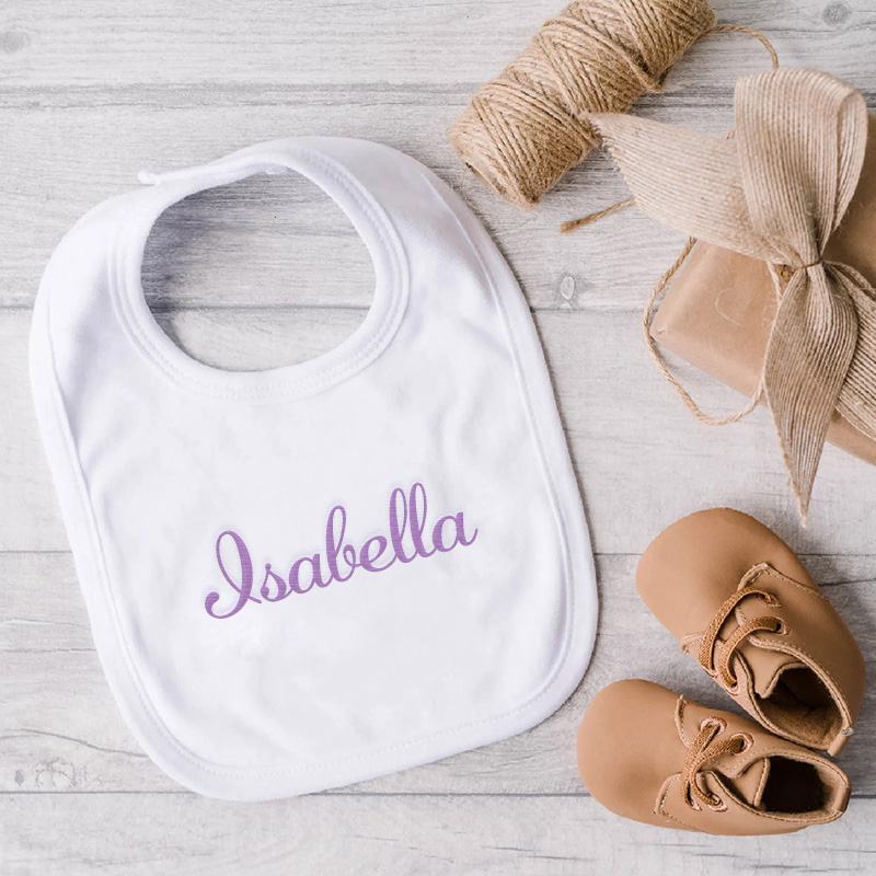 Personalized Name Embroidered Baby Bib Best Gift for Kids