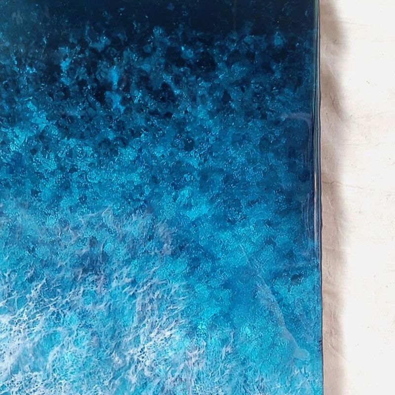 Layered Wave Resin Ocean Wall Art:Reslol Sand & Pebble Rectangular ...