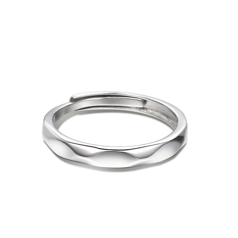Classic Adjustable Sterling Silver Wedding Rings for Men - "The Exclusive Mark of Love"