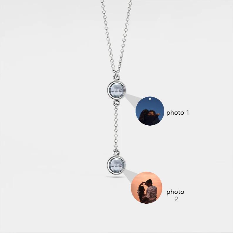 Personalized Projection Necklace Custom Multiple Photos Creative Gifts