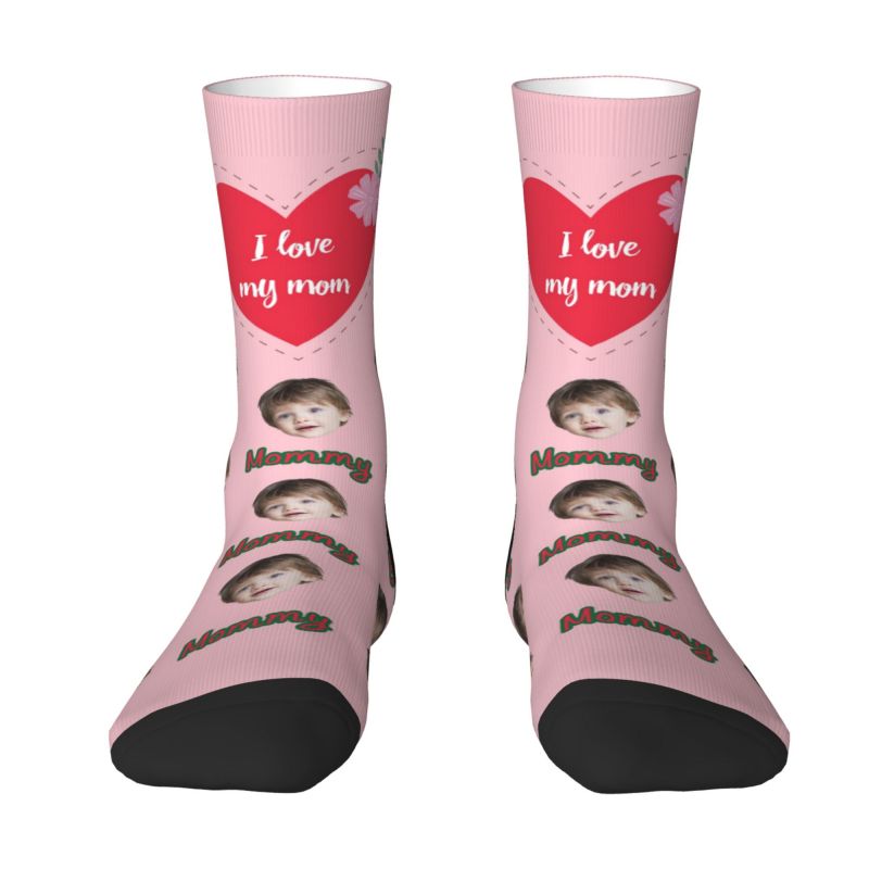 Custom Face Socks with Baby Photos for Mother's Day