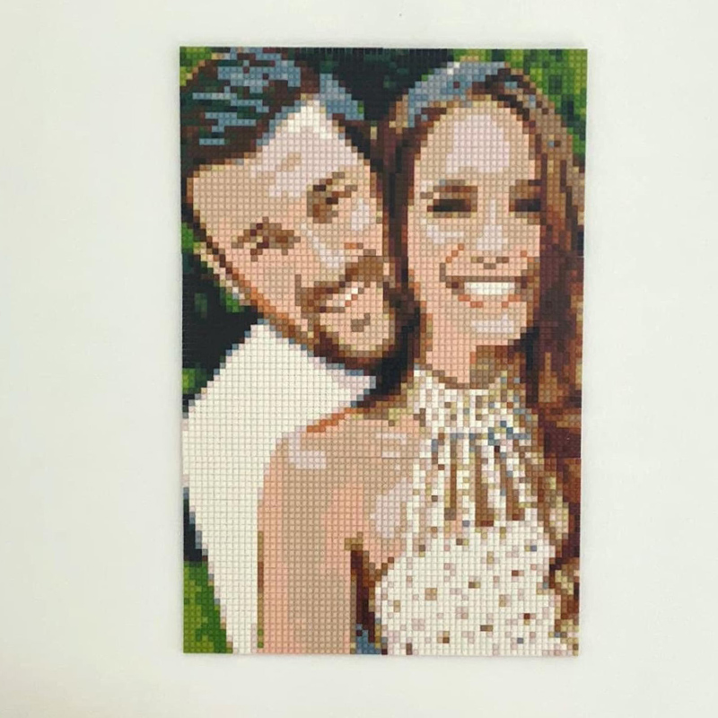 Personalized Custom Mosaic Photo Blocks For A Warm Gift For Valentine's Day