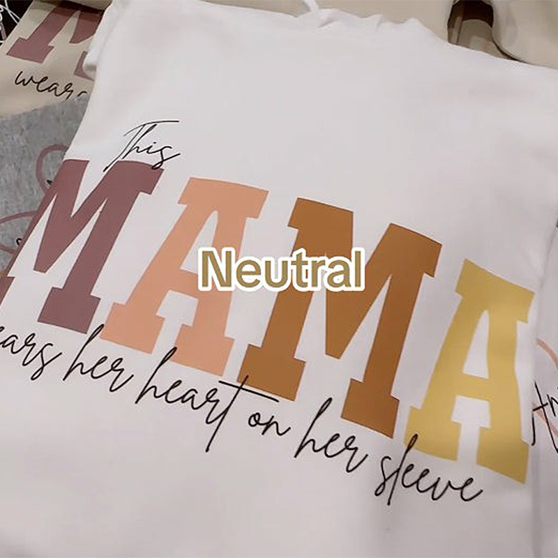 Personalized Sweatshirt This Mama Wearing Her Heart On Her Sleeve Warm Gift for Mother's Day