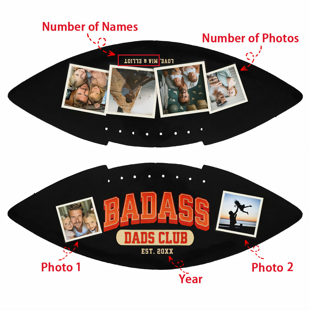 "Dad Club" Personalized Football Father's Day Gift for Dad