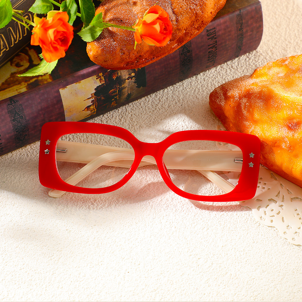 Occhiali da Vista Huggins Quadrato Rosso 