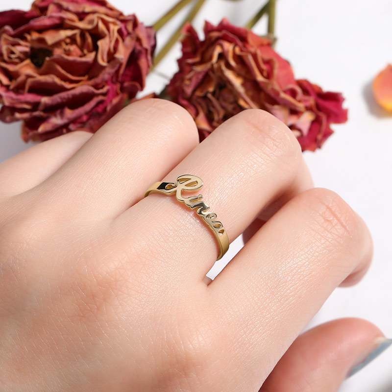 シンプル ネーム リング