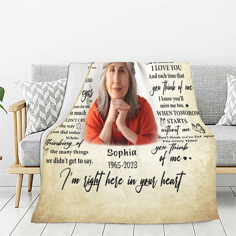 Personalized Picture Blanket Unique Gift for Family "I Know How Much You Love Me"