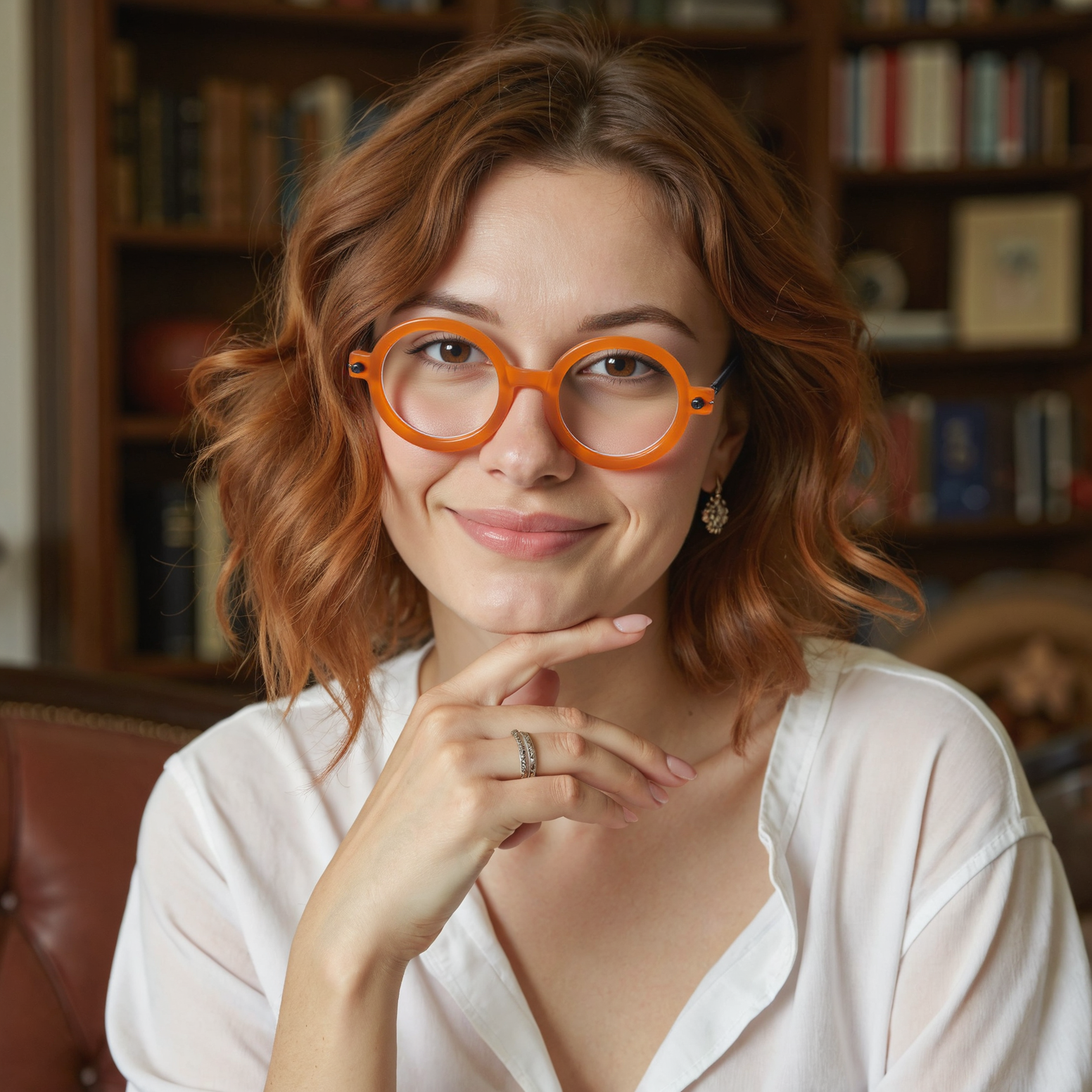 Lunettes de Vue Ice Cream Ronde Orange