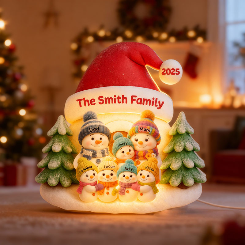 Personalized Name Night Light with Tree Pattern Best Gift for Christmas