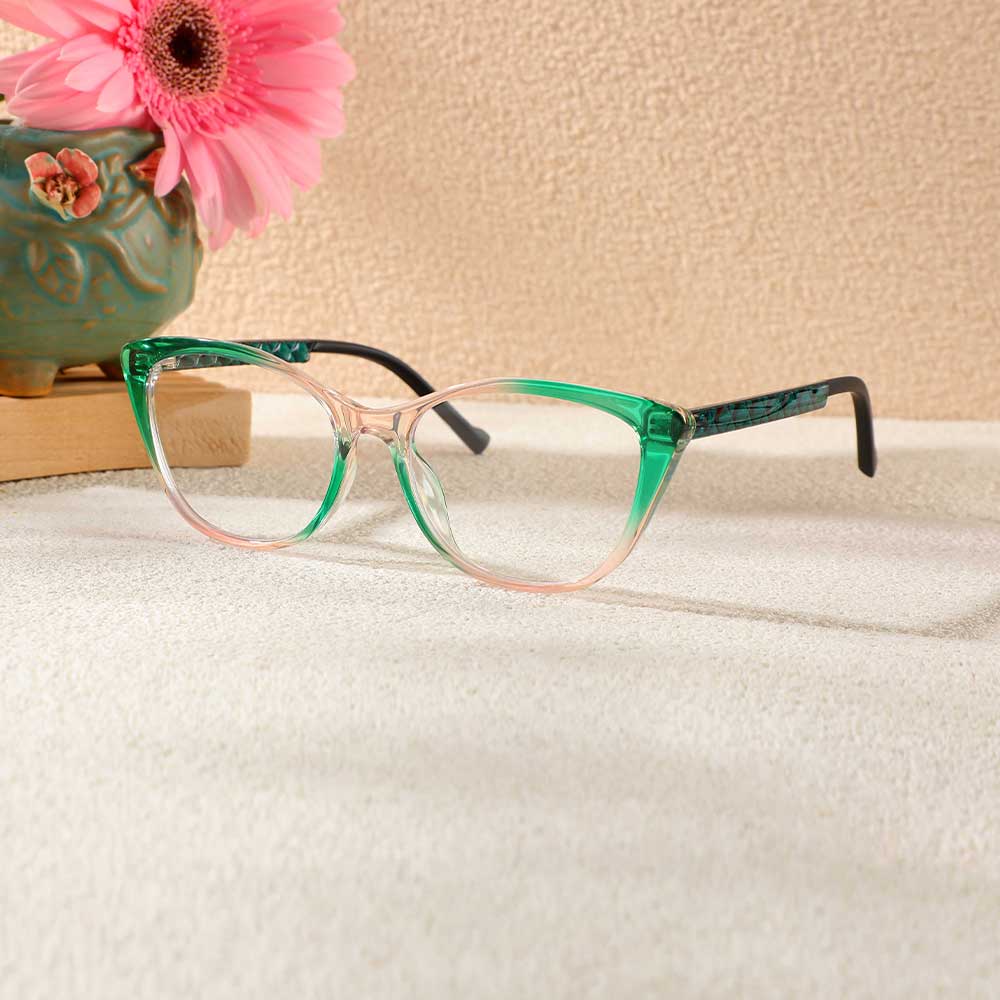 Minnie Cat Eye Grüne Brille