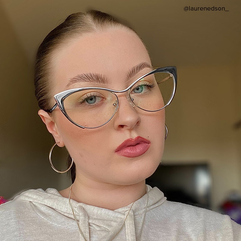 Dulles Cat Eye Silberne Brille