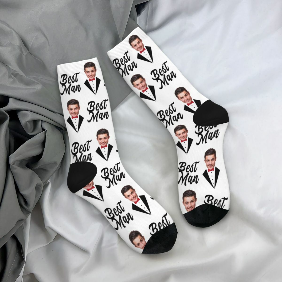 "Best Man" Personalized Face Socks Are the Best Gift for Him