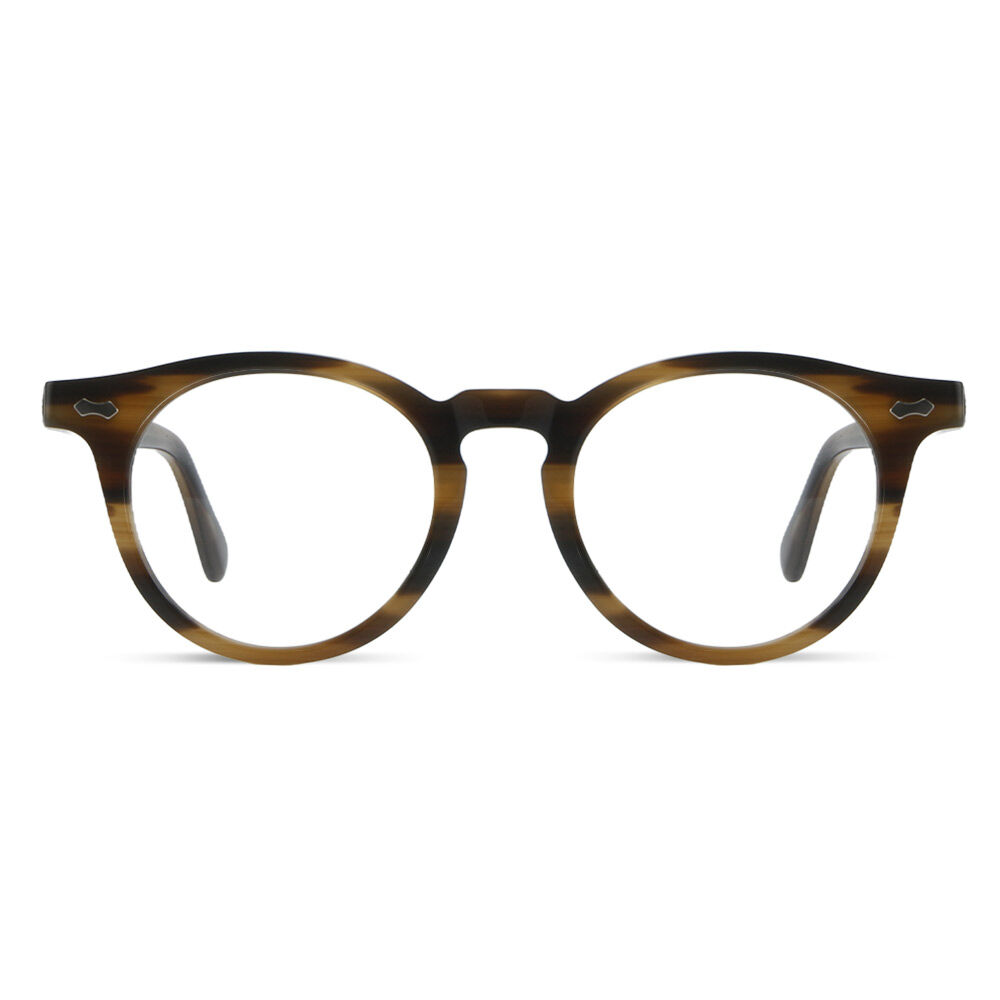 Clauie Round Orange Tortoise Glasses