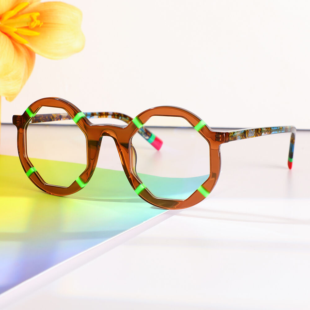 Lunettes de Vue Andrew Géométrique Marron