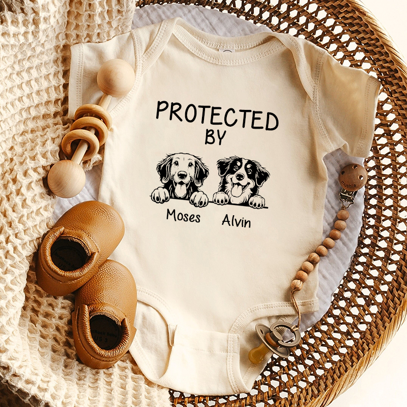 Onesie personalizzate per neonati protette da un simpatico ritratto di animale domestico Regalo perfetto per la festa del bebè per gli amanti degli animali domestici