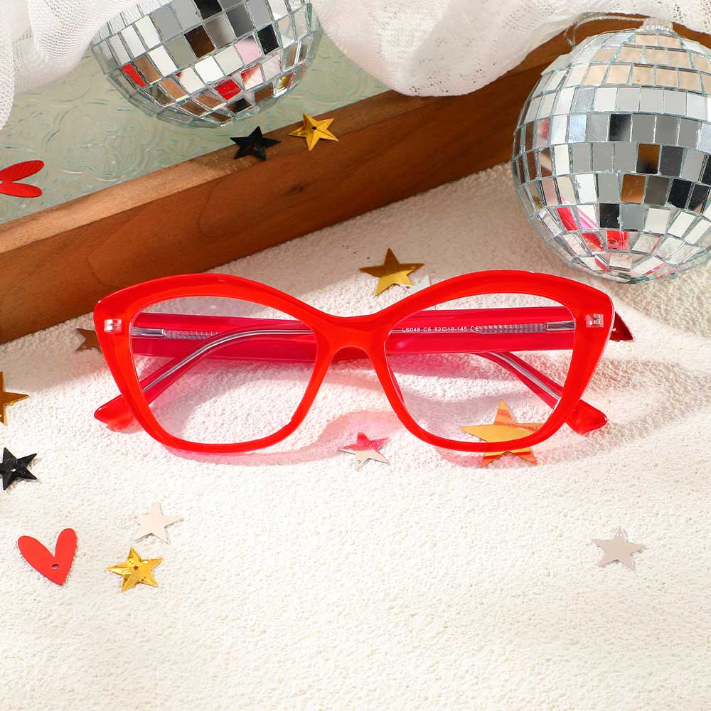 Belloc Cat Eye Rote Brille