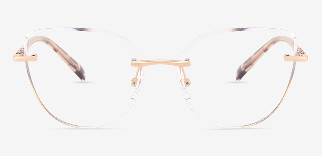Isaacs Gold Cat Eye Glasses
