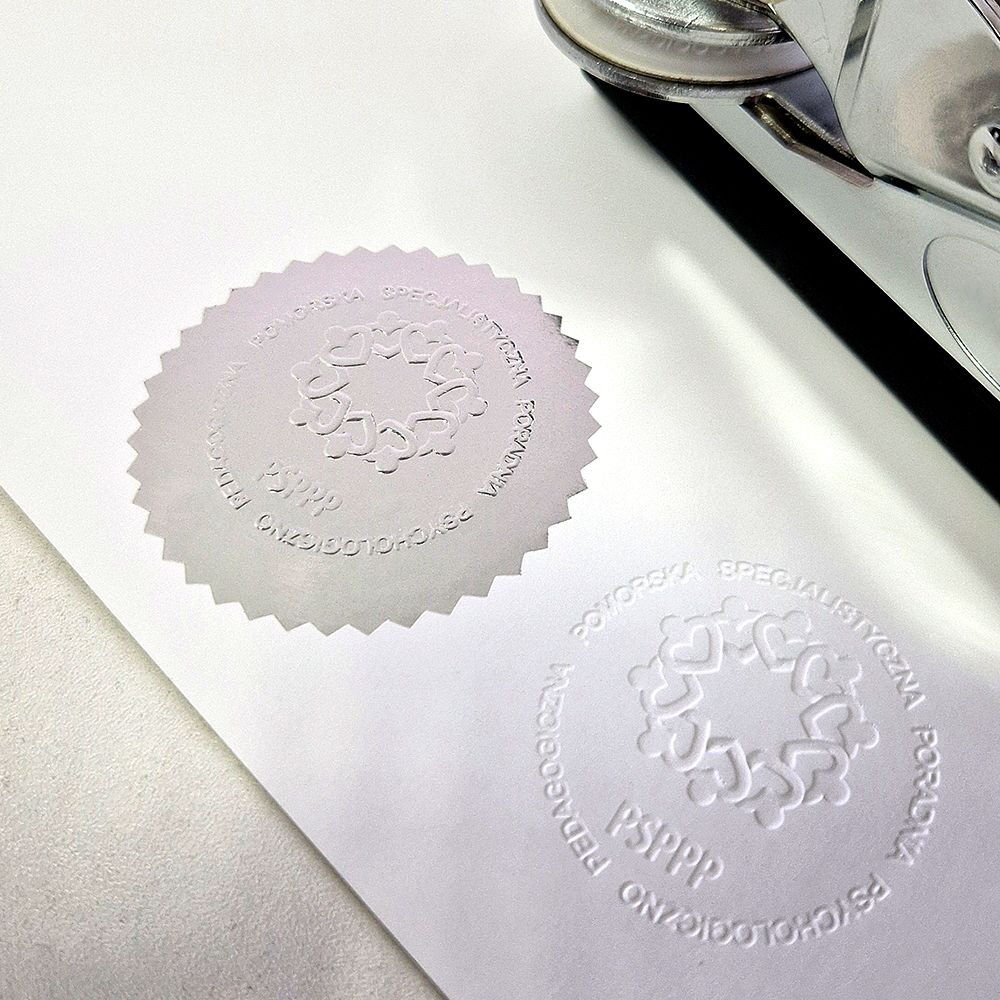 Etykiety samoprzylepne Embosser Stamp Companion Blank - 100 szt.